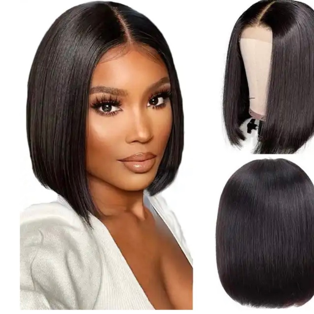 12” 9a Straight Frontal Bob 100% Human Hair Wig